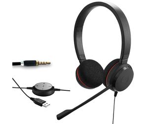Jabra Evolve 30 II UC Duo | Casque PC Un casque stéréo à double connexion USB + Jack 3,5mm pour échanger où que vous soyez.