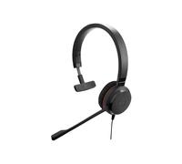 Jabra Evolve 30 Mono - Casque Filaire Arceau, Connectivité USB/Jack 3.5mm, Microphone Anti-Bruit, 150-7000Hz, PeakStop & SafeTone G616