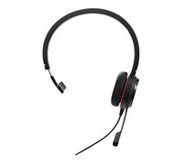 Jabra Evolve 30 UC Casque Mono - Casque Optimisé Unified Communications (UC) pour Softphones VoIP avec Réduction Passive du Bruit - Jack 3,5 mm Uniquement - Noir