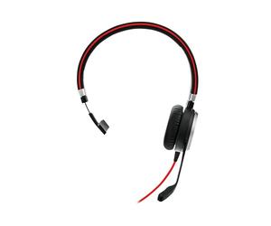 Jabra Evolve 40 MS Mono Headset - Casque Certifié Microsoft Teams pour Softphone VoIP avec Suppression Passive du Bruit - Câble USB-C avec Contrôleur - noir