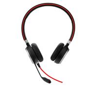 Jabra Evolve 40 MS Stereo Casque audio - Casque audio certifié Microsoft pour VoIP Softphone avec annulation passive du bruit - Càble USB avec contrà´leur - Noir