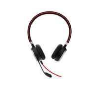 Jabra Evolve 40 MS Stereo : Casque filaire binaural USB-A/Jack 3.5mm, arceau supra-aural noir, micro anti-bruit, DSP, PeakStop, SafeTone, certifié Cisco/Avaya, 171g