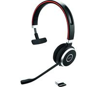 Jabra Evolve 65 SE - Micro-Casque Mono Bluetooth sans Fil - Micro à réduction de Bruit, Haute autonomie et Double connectivité - Certifié MS Teams, Fonctionne avec Les principales Plateformes - Noir