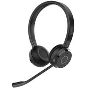 Jabra Evolve 65 Te Casque stéréo sans Fil, certifié pour Les Communications unifiées, portée de 30 m, Batterie de 12 Heures, USB-A, Double connectivité - Noir