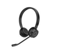 Jabra Evolve 65 Te Casque stéréo sans Fil certifié Microsoft Teams, portée de 30 m, Batterie de 12 Heures, USB-A, Double connectivité - Noir