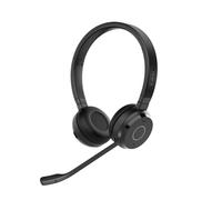 Jabra Evolve 65 Te Casque stéréo sans Fil, certifié pour Les Communications unifiées, portée de 30 m, Batterie de 12 Heures, USB-A, Double connectivité - Noir