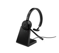 Jabra Casque mono Evolve 65 TE – Bluetooth, USB‑A, certifié UC, station d'accueil, Noir