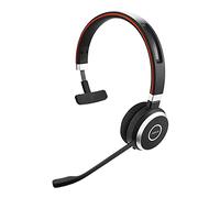 Jabra Evolve 65 Wireless Mono On-Ear Headset - Unified Communications Optimised Headphones with Long-Lasting Battery and Charging Stand - USB Bluetooth Adapter - black