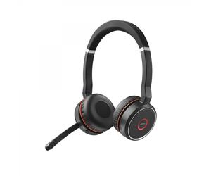Jabra Evolve 75 MS Stereo Casque Arceau Bluetooth Noir, Rouge