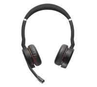 Jabra Evolve 75 MS Stereo - Micro-casque - sur-oreille - Bluetooth - sans fil - Suppresseur de bruit actif - USB - Certifié pour Skype for Business