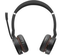 Jabra Evolve 75 SE UC Stereo - Micro-casque - sur-oreille - Bluetooth - sans fil - Suppresseur de bruit actif - USB - avec support de chargement - certifié Zoom - pour LINK 380a MS