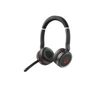 Jabra evolve 75 uc stereo binaural bandeau noir, rouge casque audio - casques audio (binaural, bandeau, noir, rouge, numérique, câblé/bluetooth, 30 m)