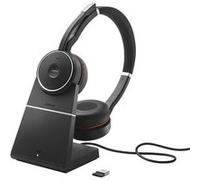 Jabra Evolve 75+ UC Stereo - Micro-casque - sur-oreille - Bluetooth - sans fil - Suppresseur de bruit actif - USB G