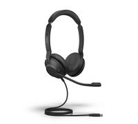Jabra Evolve2 30 Headset - Noise Cancelling Microsoft Teams Certified Stereo Headphones with 2-Microphone Call Technology - USB-C Cable - Black
