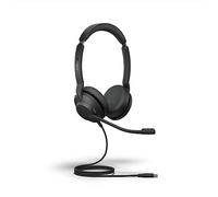 Jabra Evolve2 30 SE Casque stéréo Filaire antibruit, Technologie d'appel à 2 micros et câble USB-C, Fonctionne avec Les Plateformes de Communication unifiée comme Zoom et Google Meet, Noir