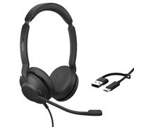 Jabra Casque Evolve2 30 SE – double micro-casque filaire USB-A/USB-C, certifié pour Microsoft Teams