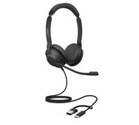 Jabra Evolve2 30 SE (Version 2025) Casque Filaire Double Oreille avec Microphone pour Le Travail - Casque d'ordinateur - Câble USB-A et USB-C - Certifié Microsoft Teams - Fonctionne avec Toutes Les