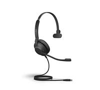 Jabra Evolve2 30 UC Casque Filaire USB-C, Mono, Noir, léger, Portable, avec 2 Microphones intégrés, Casque de Travail avec Un Son supérieur et Un Confort fiable