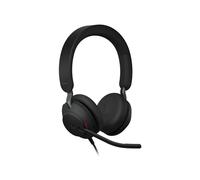 Jabra Evolve2 40 SE Casque Filaire Arceau USB-C/USB-A Noir, Circum-aural, Microphone Boom, Safetone 2.0, Certifié Microsoft Teams