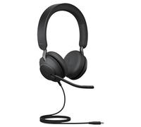 Jabra Evolve2 40 SE Filaire - Câble USB-C étendu - Casque stéréo avec Suppression du Bruit - Technologie d'appel à 3 micros - Fonctionne avec Toutes Les principales Plateformes de Communication