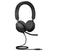 Jabra Evolve2 40 SE UC Stereo - Micro-casque - sur-oreille - filaire - USB-C, USB-A - isolation acoustique - Optimisé pour la CU
