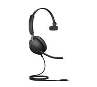 Jabra Evolve2 40 SE MS Mono - Headset - on-ear - wired - USB-C - noise isolating - Certified for Microsoft Teams - Neuf