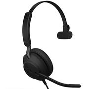 Jabra Evolve2 40 UC Casque Filaire USB-A Mono Noir - Casque de télétravail pour appels et Musique, Confort amélioré Tout au Long de la journée, Casque à réduction Passive du Bruit, optimisé UC avec