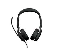 Jabra Evolve2 50 Casque Binaural USB Type-C/Type-A Noir, Arceau, Bureau/Centre d'appels, Réponse 20-20000Hz, Micro Boom -38dB, DSP, Microsoft Teams