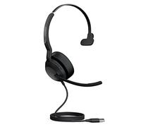 Jabra Evolve2 50 Micro-casque filaire mono - Technologie Jabra Air Comfort, microphones à réduction de bruit et ANC - Certifié MS Teams, fonctionne avec toutes les autres plateformes - Noir