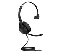 Jabra Evolve2 50 Micro-casque filaire mono - Technologie Jabra Air Comfort, microphones à réduction de bruit et ANC - Certifié MS Teams, fonctionne avec toutes les autres plateformes - Noir