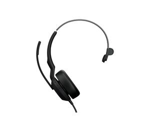 Jabra Evolve2 50 Mono : Casque Arceau Bureau USB-C/USB-A & Bluetooth 5.2, ANC, Micro Anti-Bruit, Portée 30m, MS Teams, Noir, 99g