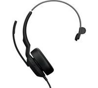 Jabra Evolve2 50 MS Mono - Micro-casque - sur-oreille - filaire - Suppresseur de bruit actif - USB-A - noir - certifié Zoom, Certifié pour Microsoft Teams, Cisco Webex Certified, Certifié Alcatel-Luce