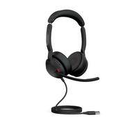 Jabra Evolve2 50 Stéréo MS - USB-A Casque duo filaire à double connexion USB-A + Bluetooth certifié Microsoft Teams.