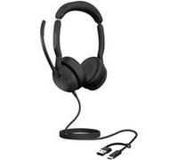 Jabra Evolve2 50 - USB-A/USB-C - double micro-casque filaire certifié pour les plateformes UC | sans BT