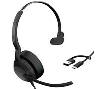 Jabra Evolve2 50 - USB-A/USB-C - Micro-casque filaire mono certifié pour Microsoft Teams