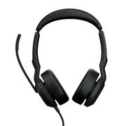 Jabra Micro-casque Evolve2 50 UC Stereo – Sur-oreille filaire ANC USB-C noir certifié Zoom & Teams
