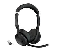 Jabra Evolve2 55 Micro-casque sans fil stéréo avec technologie Jabra Air Comfort, micros à réduction de bruit et ANC. Certifié MS Teams, fonctionne avec toutes les plateformes - Noir