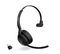 Jabra Evolve2 55 Mono Casque sans fil - Technologie AirComfort, micros antibruit et suppression active du bruit - Certifié MS Teams, fonctionne avec d'autres plateformes - Noir