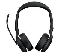 Jabra Evolve2 55 UC Stereo - Micro-casque - sur-oreille - Bluetooth - sans fil - Suppresseur de bruit actif - USB-C - noir - certifié Zoom, Cisco Webex Certified, Certifié Alcatel-Lucent...