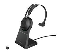 Jabra Evolve2 65 UC Mono - Micro-casque - sur-oreille - convertible - Bluetooth - sans fil - USB-C - isolation acoustique - noir - avec support de chargement Noir G