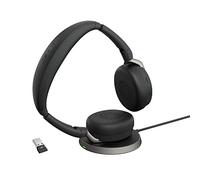 Jabra Evolve2 65 Flex - Micro-Casque stéréo sans Fil Bluetooth avec Technologie à réduction de Bruit ClearVoice et ANC Hybride - Compatible avec Les principales Plateformes MS Teans - Noir