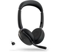Jabra Evolve2 65 Flex MS Stereo - Micro-casque - sur-oreille - Bluetooth - sans fil - Suppresseur de bruit actif - USB-C - noir - Certifié pour Microsoft Teams Noir G