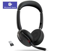 Jabra Micro-casque Evolve2 65 Flex MS Stereo – Bluetooth, suppression active du bruit, USB-A