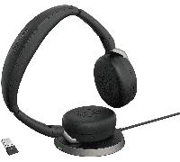 Jabra Evolve2 65 Flex + Wireless Charging Station Binaural / Stéréo Microsoft Teams USB-A