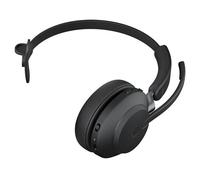 Jabra Evolve2 65 MS Mono - Micro-casque - sur-oreille - convertible - Bluetooth - sans fil - USB-C - isolation acoustique - noir - Certifié pour Microsoft Teams
