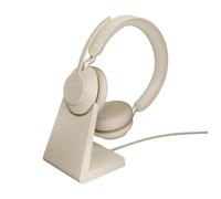 Jabra Evolve2 65, MS Stereo Casque Sans fil Arceau Bureau/Centre d'appels USB Type-A Bluetooth Beige