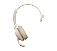 Jabra Evolve2 65, UC Mono Casque Sans fil Arceau Bureau/Centre d'appels USB Type-A Bluetooth Beige