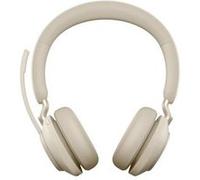 Jabra Evolve2 65 UC Stereo - Micro-casque - sur-oreille - Bluetooth - sans fil - USB-C - isolation acoustique - beige - avec support de chargement Beige G