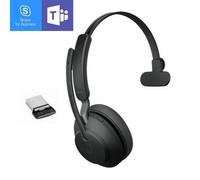 Jabra Evolve2 65 USB-C Mono - Version Microsoft Teams Un caque monaural sans-fil certifié Microsoft Teams conçu pour une utilisation sur PC/Mac,