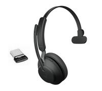 Jabra Evolve2 65 USB-C Mono - Version UC Un caque monaural sans-fil professionnel conçu pour une utilisation sur PC/Mac, smartphone et tablette.